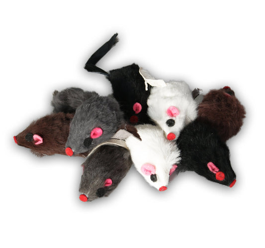 EBI Fell-Spielzeugmäuse für Katzen 9er Set